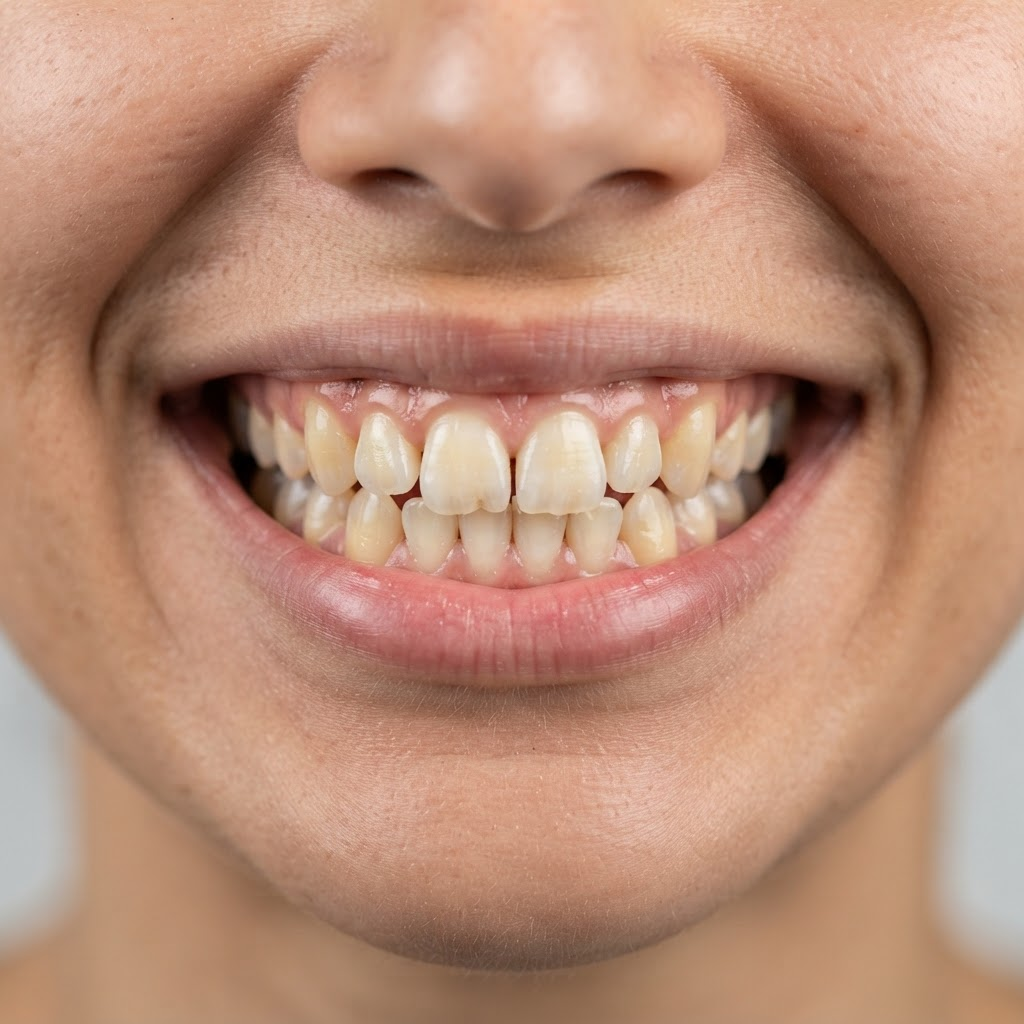 Uneven smile before ClearPro Aligner treatment
